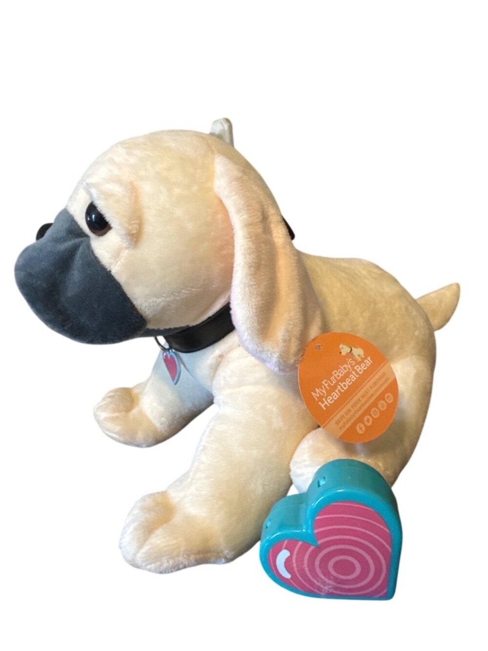 My FurBaby's Heartbeat Pug Puppy Plush WORKS Baby Shower Gender Reveal